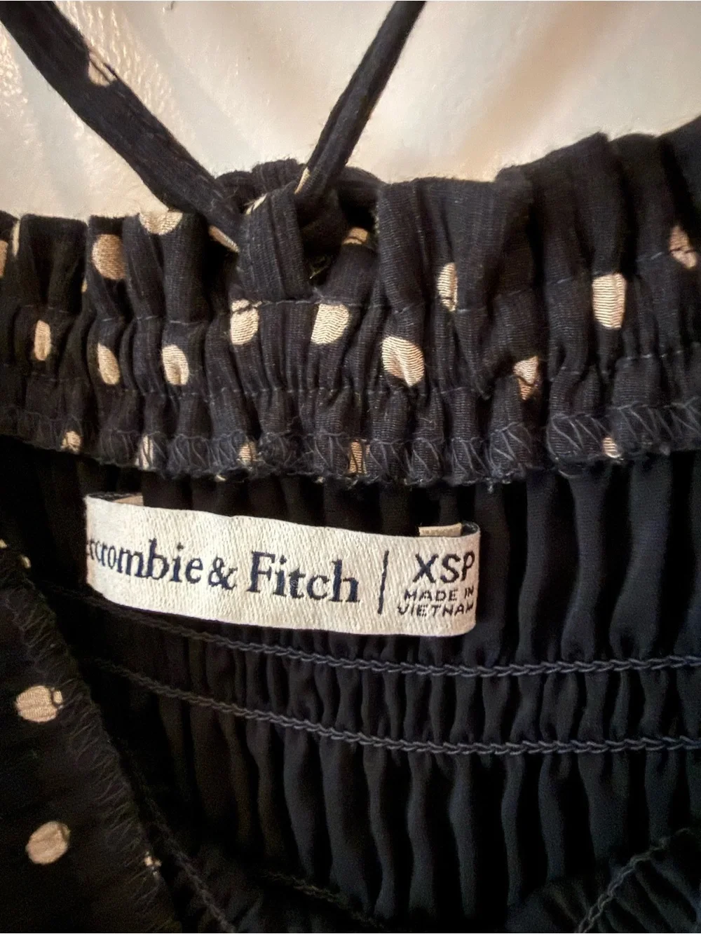 Abercrombie Black Polka Dot Tiered Maxi Dress - Classic Summer Style
